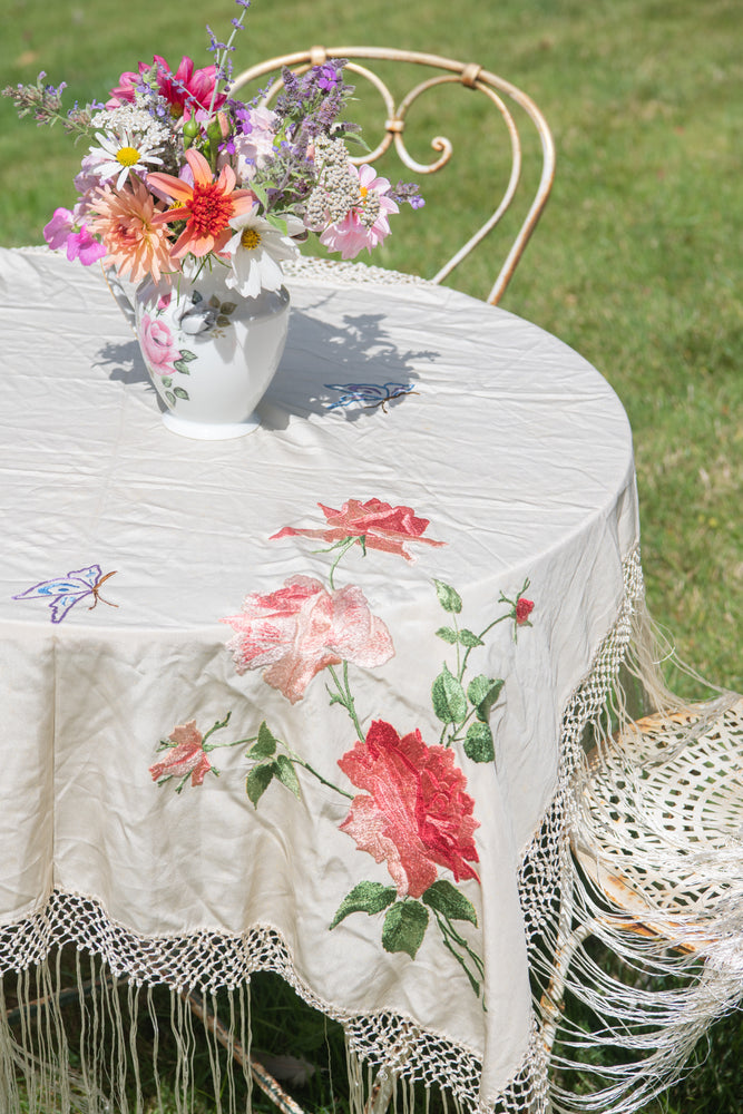 Vintage sales floral shawl