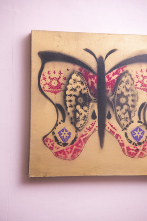 Gold butterfly painting