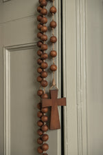 Large French wooden Rosary beads
