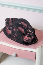 Black and pink lace travel bag