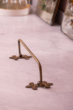 Antique brass towel rail
