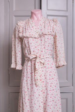 Antique ditsy floral 1930s/40s wrap dress