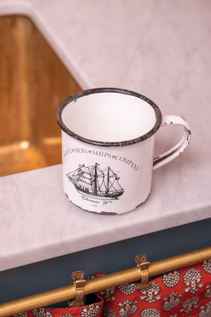 Antique Ship metal mug