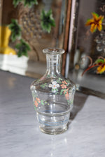 Antique Floral glass decanter