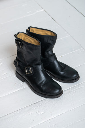 Vintage Frye black biker boots