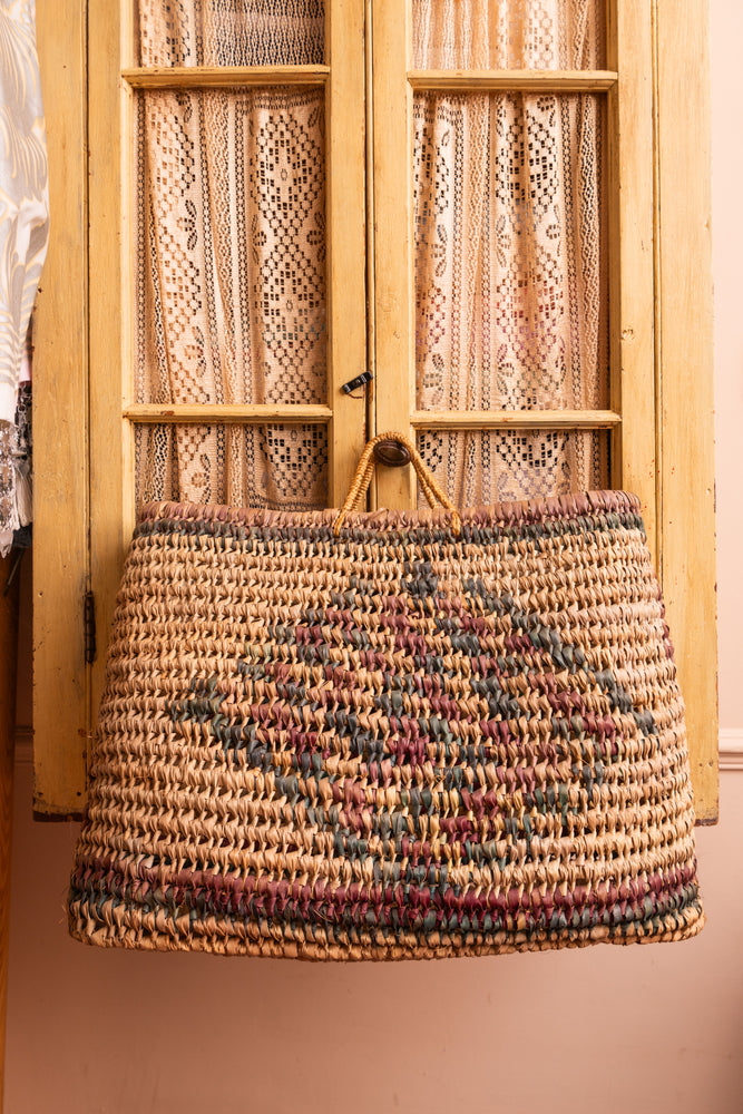 Large antique wicker basket