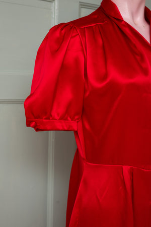 Audrey silk satin midi dress sample