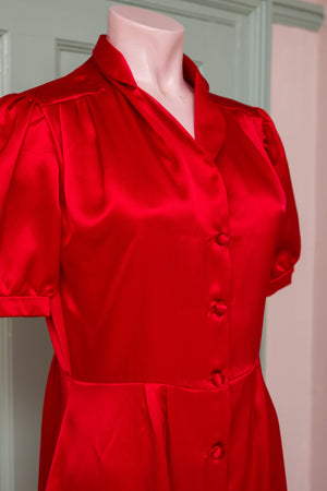 Audrey silk satin midi dress sample