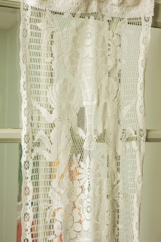 Antique cherub lace panel