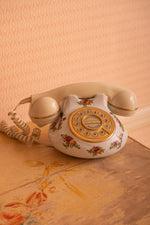 Antique floral telephone