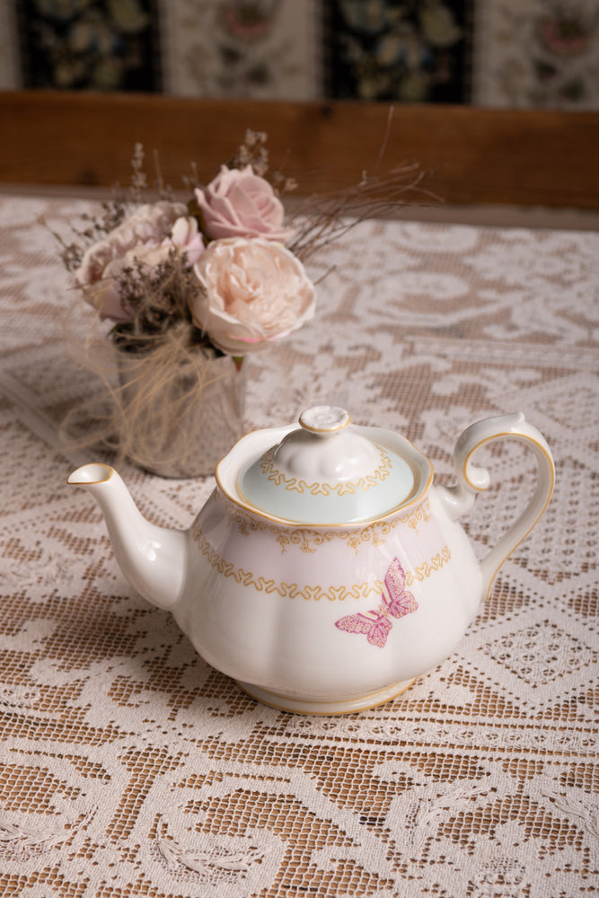 Vintage Butterfly China Teapot by Zandra Rhodes for Royal Albert