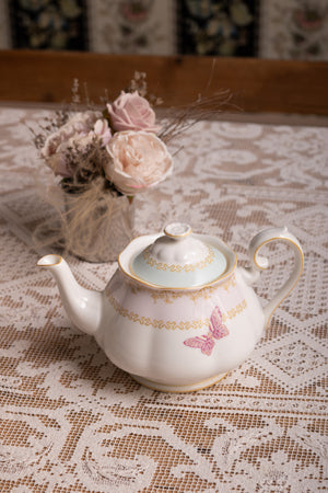 Vintage Butterfly China Teapot by Zandra Rhodes for Royal Albert