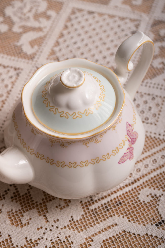 Vintage Butterfly China Teapot by Zandra Rhodes for Royal Albert