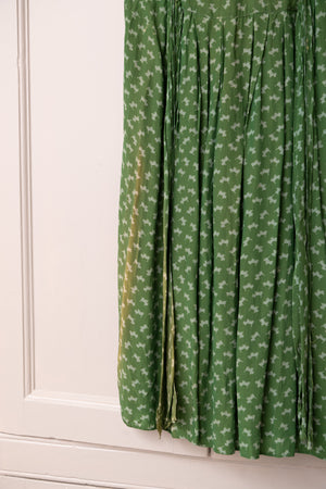 vintage 1930s Rayon green dress