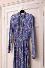Vintage 1930s floral crepe midi dress