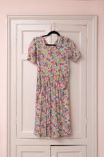 Vintage crepe floral dress