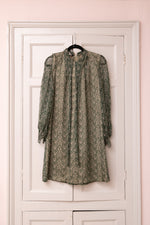 Original Jean Muir Green Chiffon dress