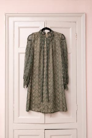 Original Jean Muir Green Chiffon dress