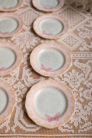 10 x China side plates with butterflies by Zandra Rhodes for Royal Albert