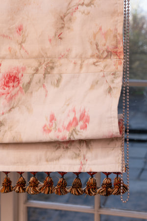Antique French floral Roman blind