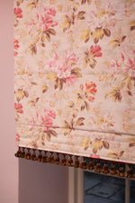 Antique French floral roman blind