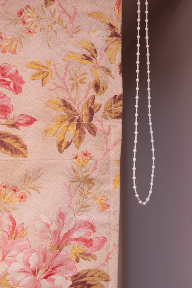 Antique French floral roman blind