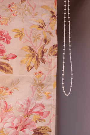 Antique French floral roman blind