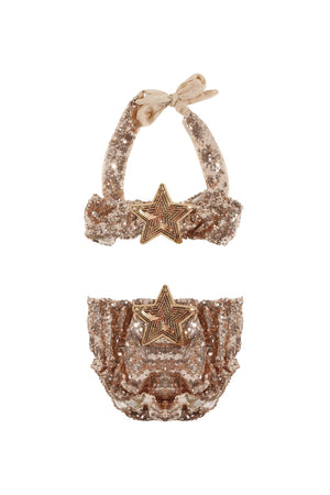 Gold Sequin Star Bikini