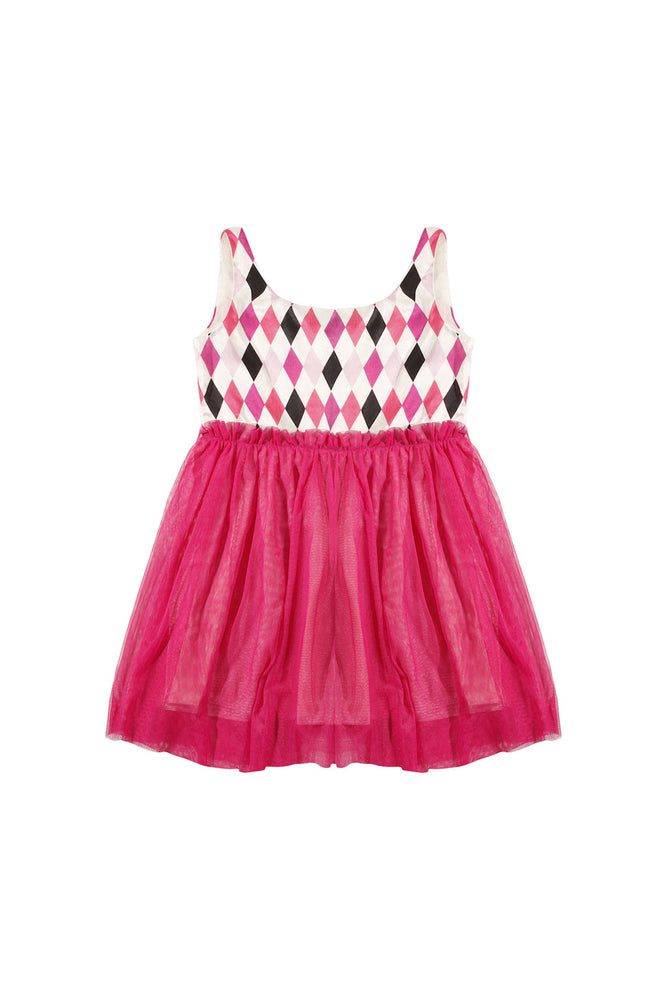 Pink Harlequin Dress