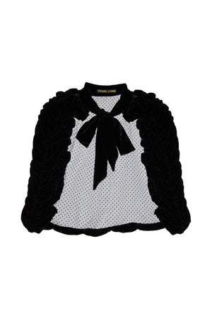 Velvet Ruched Cape