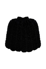 Velvet Ruched Cape
