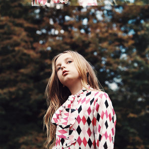 Harlequin Pussy Bow Blouse