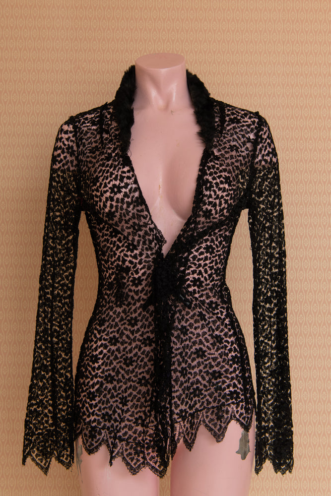Black lace hot sale jacket next