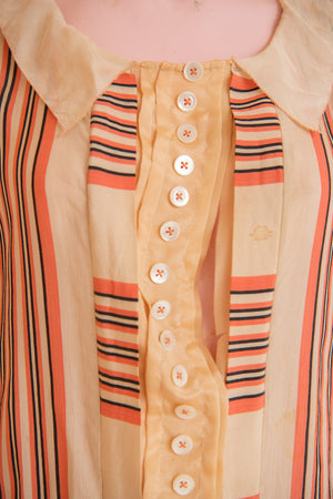 Original 1920s silk stripe dress