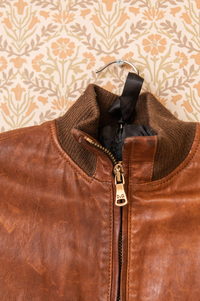 Dolce and Gabanna Childs Leather Jacket