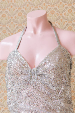 Pearl Lowe Silver sequin costume sample