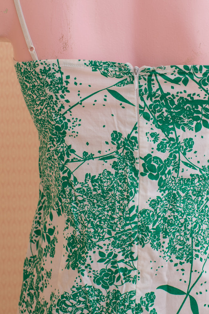 Vintage Green and White Sundress