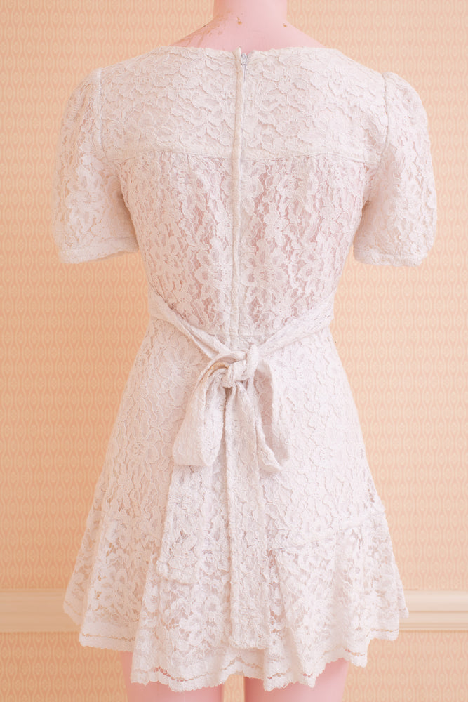 White Lace Sample Mini Dress