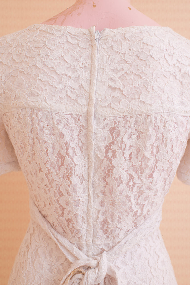 White Lace Sample Mini Dress
