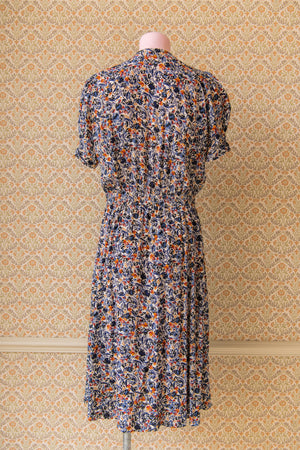 Vintage crepe floral dress