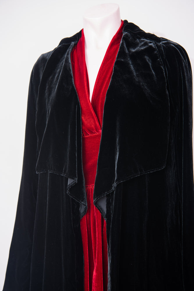 Black velvet Opera coat sample