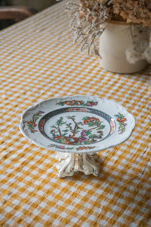 Antique floral cake stand