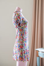 Original 1930s floral mini short sleeve dress