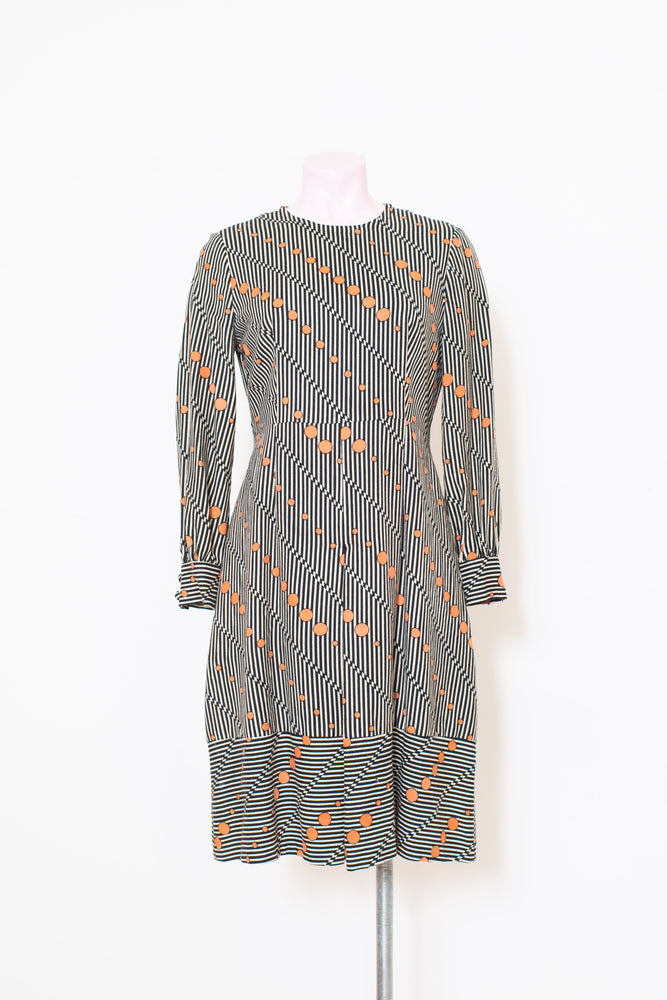 1960s long sleeve wool dress