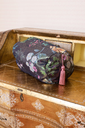 Large Silk Liberty Lame travel bag with tassel
