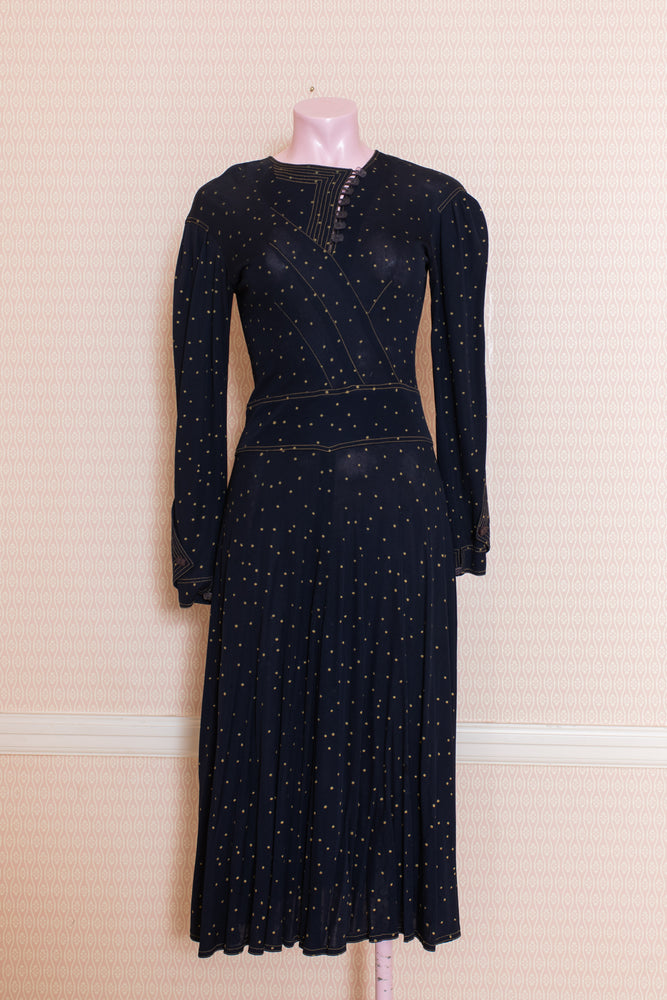 Original Jean Muir Jersey Spot Dress