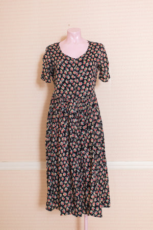 Vintage Cotton Floral Short Sleeve dress