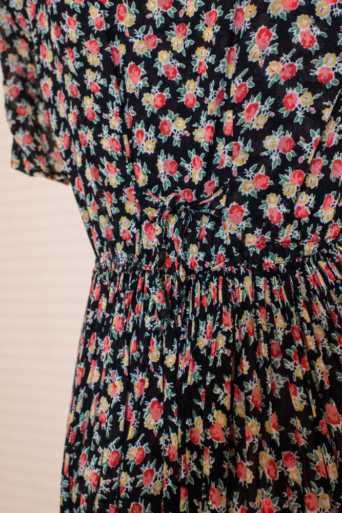 Vintage Cotton Floral Short Sleeve dress