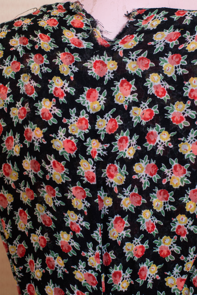 Vintage Cotton Floral Short Sleeve dress
