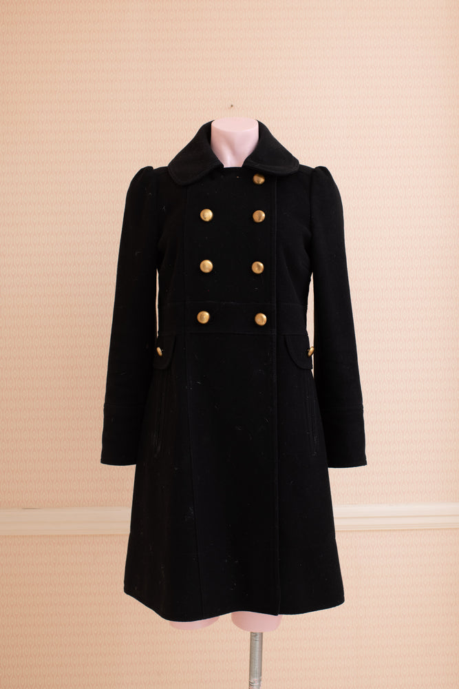Vintage Marc Jacobs Navy Coat with brass buttons